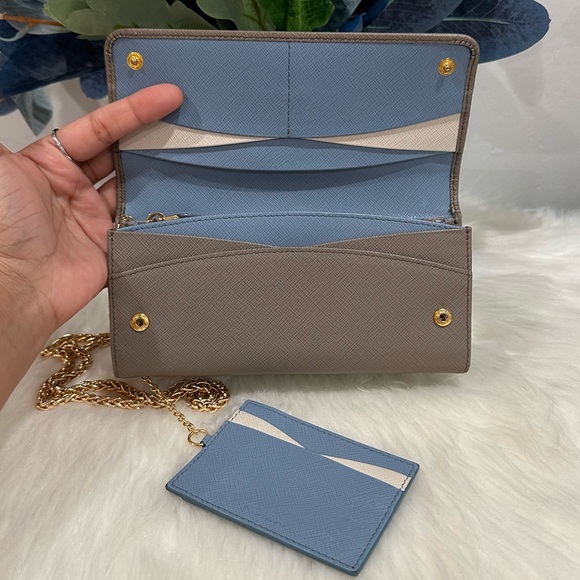 PRADA Multicolor Bifold Wallet On Chain With Card Case - Picture 4 of 16